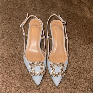 A New Day Women's Blue Embellished Heels